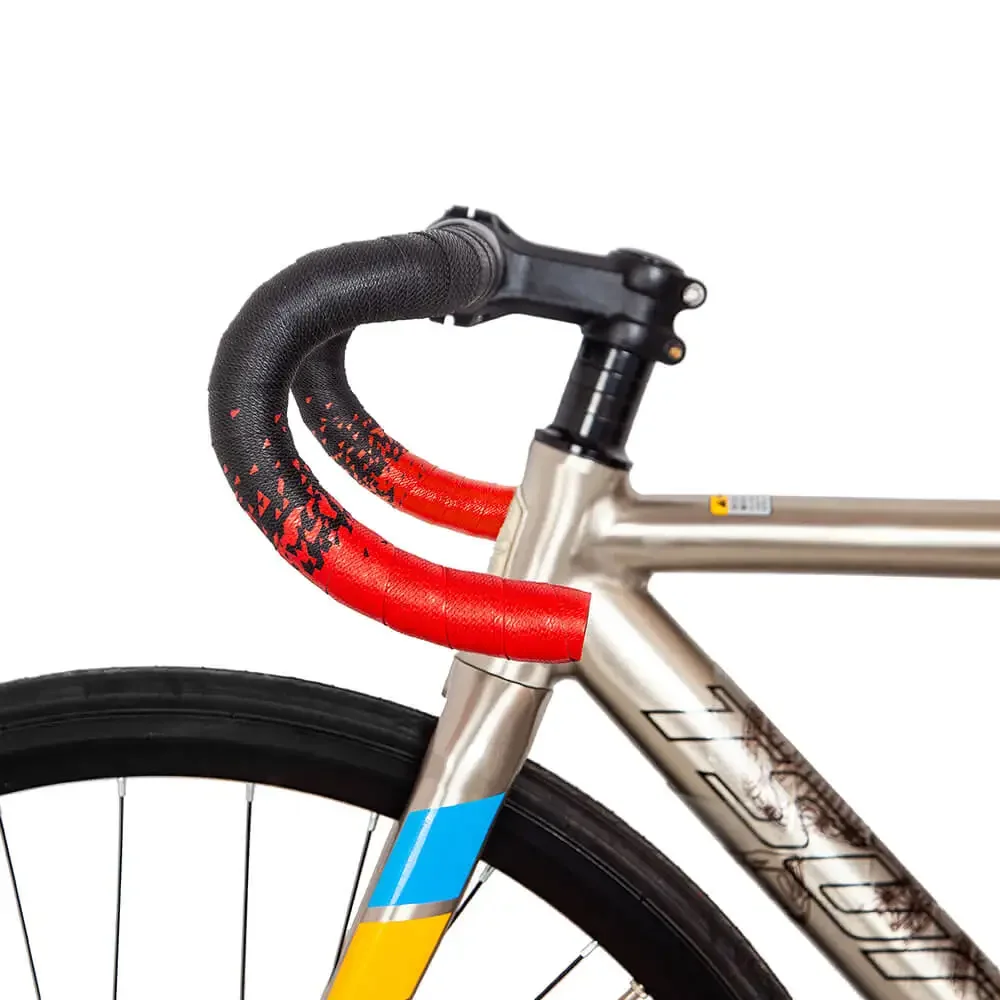 Bike Handlebar Tape Road Bike Bar Tape Handlebar Tapes Triangular Gradient Pattern EVA/PU Soft Anti-Vibration Wrap Durable Speed Racing