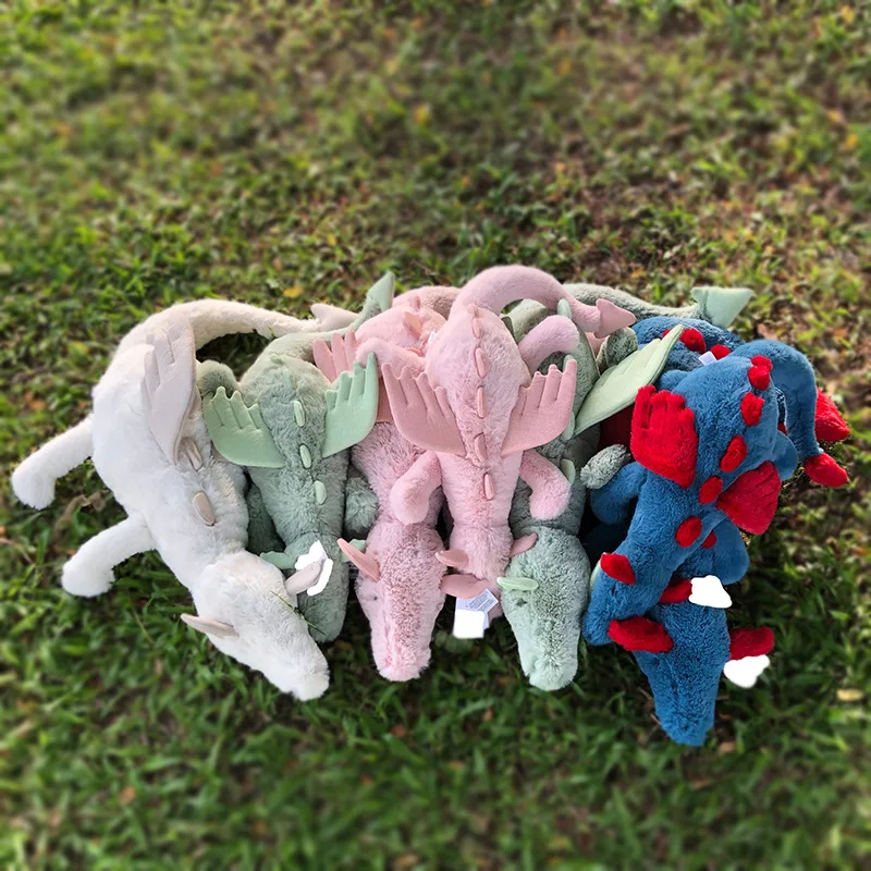 

Green Evil Dragon Plush Toys Dinos Flying Wings White Dragons Plushies Dolls Cute Animal Pillow For Kids Gifts