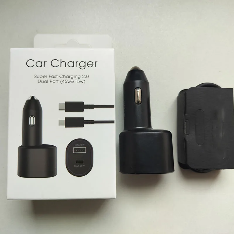 Car Charger Car Phone Charger 60W For Samsung Car Charger 1A1C Super Fast Charging Pd Usb C Auto Cargador 45w For Galaxy S24 S23 S22 S21 Note 20 Ultra A55 A54
