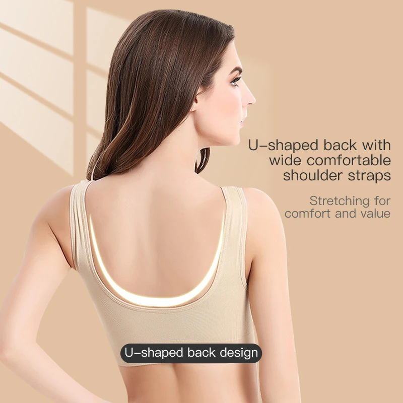 Women Bra Yoga Sports Underwear Push Up Bra Outdoor Running Fitness Breathable Comfortable Bralette Vest Top