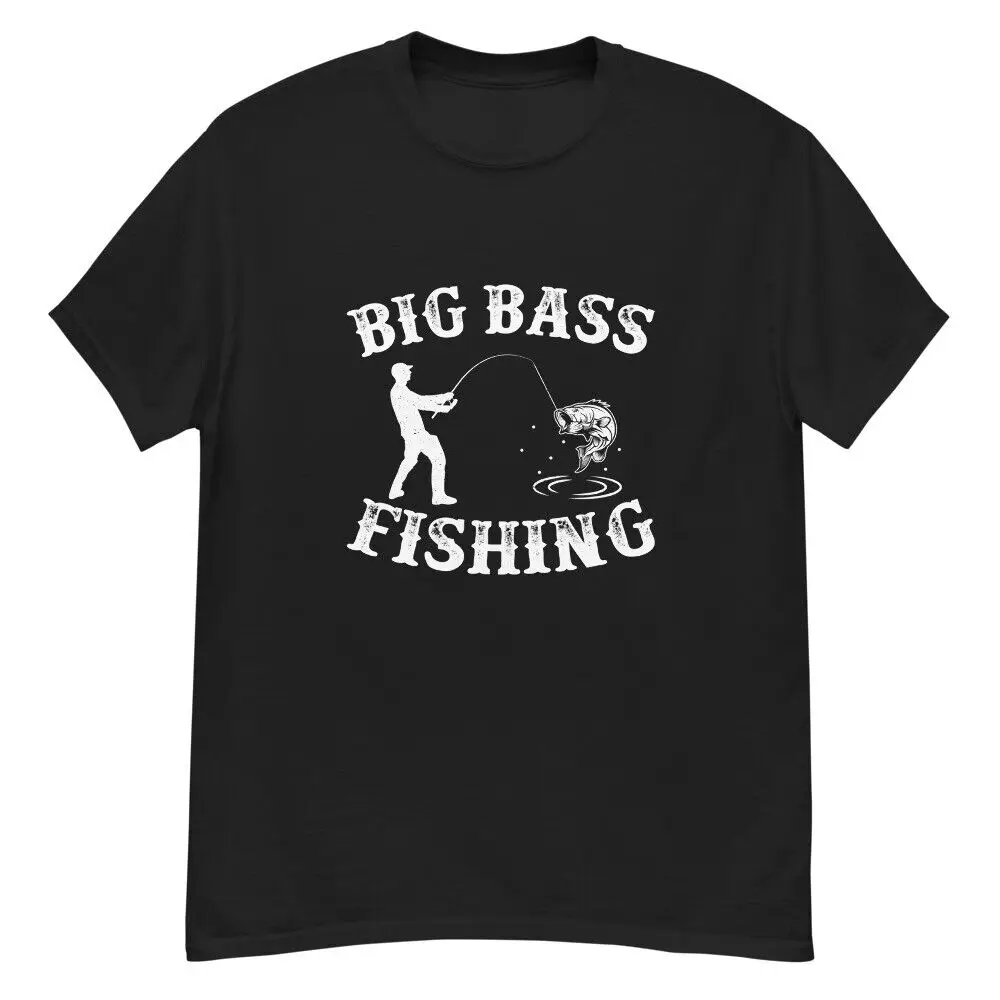 Big Bass Fishing - Anglers E T-Shirt Da Pesca Maniche Lunghe O Corte