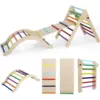 Foldable Climbing Triangle Ladder Toys with Ramp for Sliding,Climbing Set of 3 Wooden Safety Sturdy Kids Play Gym Indoor Outdoor 1