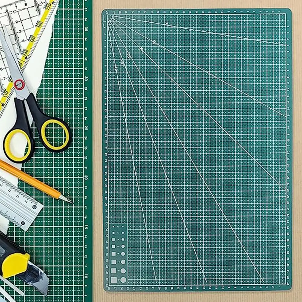 1Pc DIY 수동 가죽 공예 도구 커팅 매트 조각 패치워크 바느질 커팅 보드 PVC A3 A4 A5 작업대 패드 홈