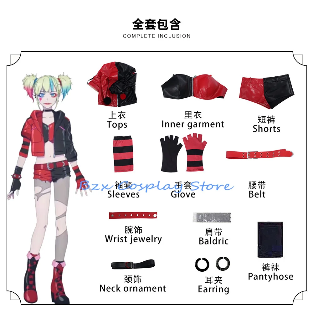 女性のための原宿ハーレークインコスプレコスチューム、アニメ、その他