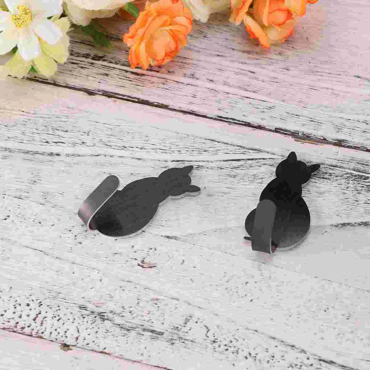 

Creative Sticky Hooks Cat Shaped Nail Free Stainless Steel Hooks Adhesive Towel Coat Wall Mounted Hooks Decoration