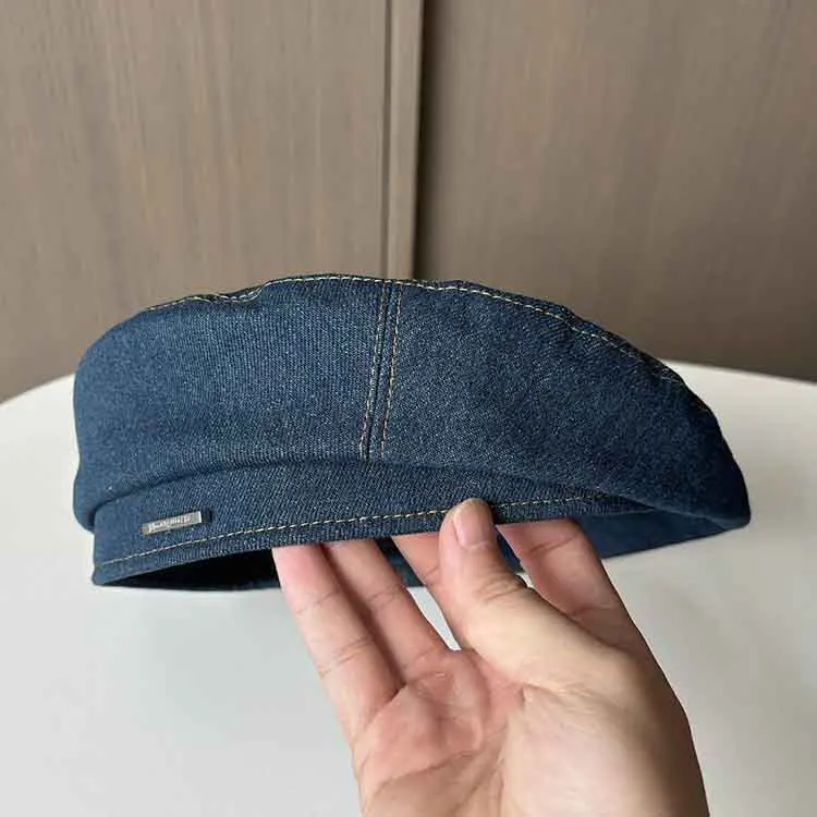 Berets Women Cowboy Beret Hat  Painter Hats Summer Beanie Hat Retro Octagonal Cap Female Ladies Outdoor Leisure Visor Caps - 6
