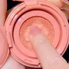 Gege Bear Air Cushion Blush Cream Waterproof Lasting Natural Cream Cheek Tint Blush with Puff Peach Pink Rouge Girl Blush Makeup 5
