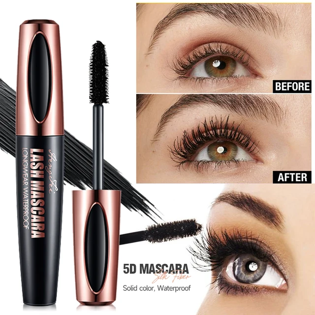 Mascara en Fiber de soie 4D imperméable, Mascara pour Faux Cils