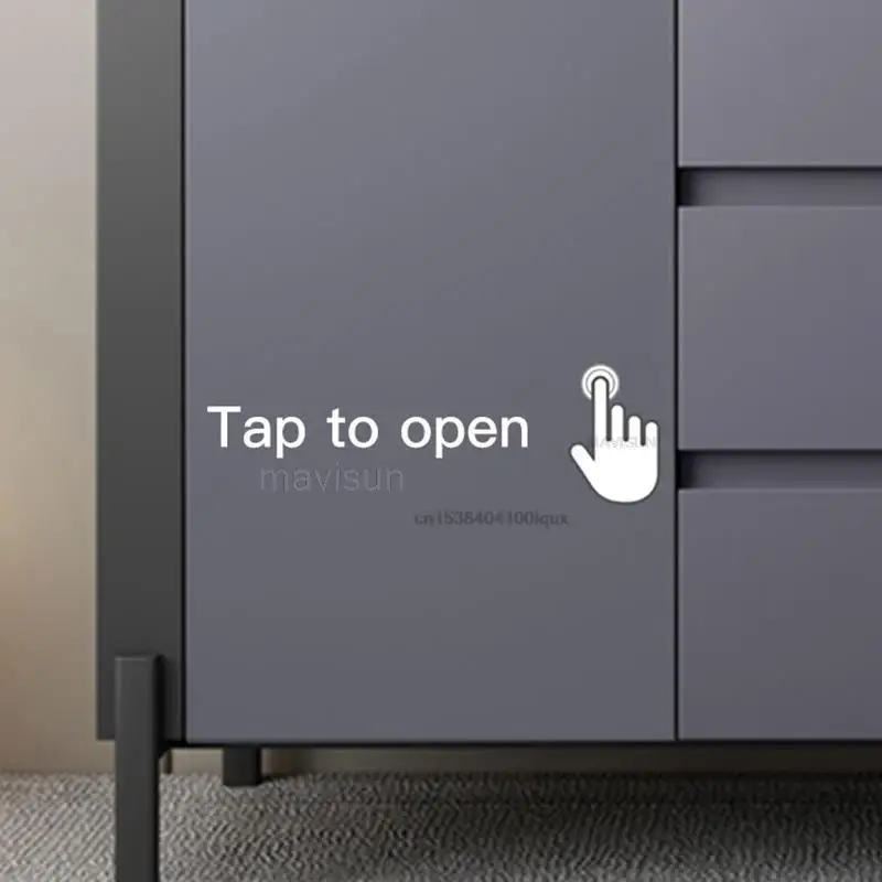 Nordic Rock Board Sideboard Light Luxury Modern Minimalist Cupboard Dining Cabinet Living Room Wine Cabinet Kitchen Furniture
