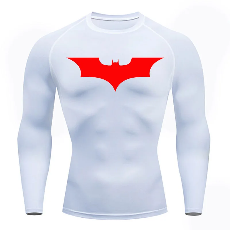 Mens Long Sleeve Compression T-shirt Sun Protection Second Layer Quick Dry Fitness mma Top Sport Rashgarda Bodybuilding