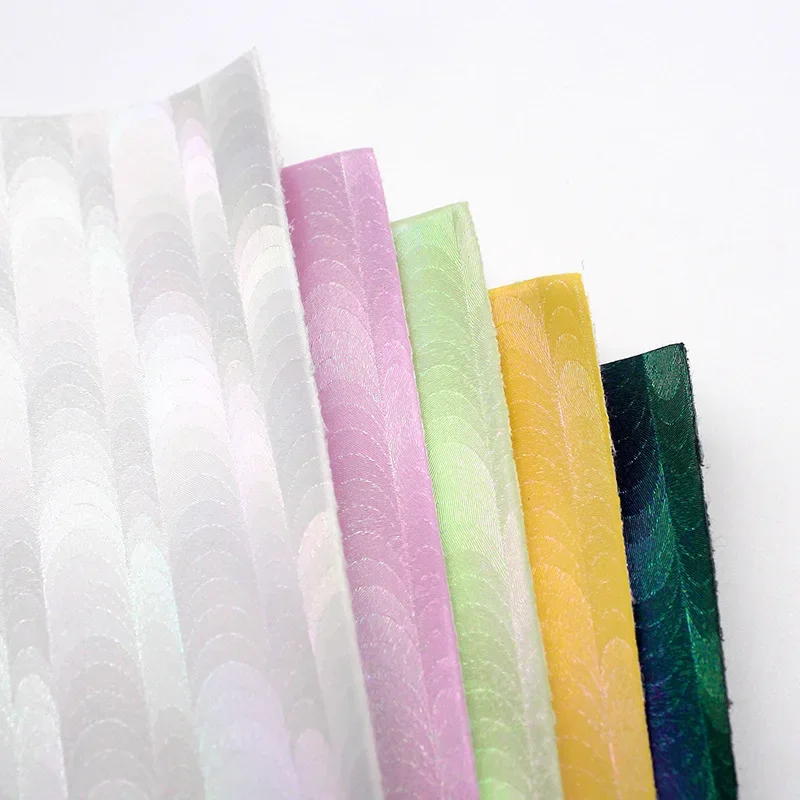 Long Stripe Holographic Mirror Leather PVC Artificial Leather Fabric Wallpaper Bag Decorative Goods Shoe Material