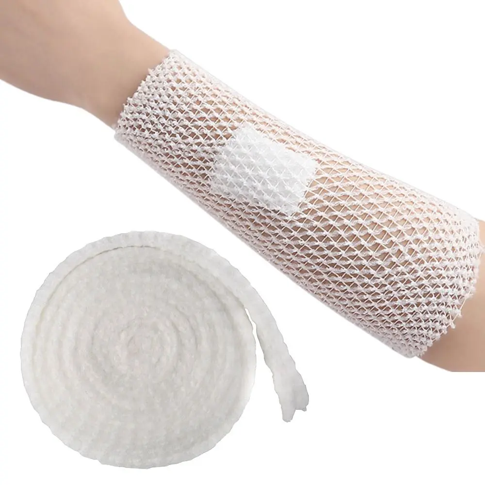 

2M Net Tubular Bandage Cylindrical Shape White Elastic Stretching Wound Dressing Joint Fix Breathable Bandage Safety Tool