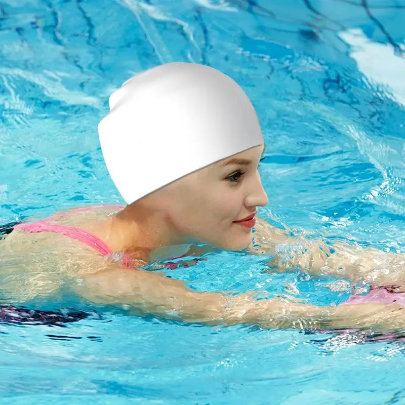 Long Hair Swim Cap Waterproof Swim Hat Bathing Swimming Caps Swim Hat Non-slip Bathing Swimming Caps For Long And Short Hair 3