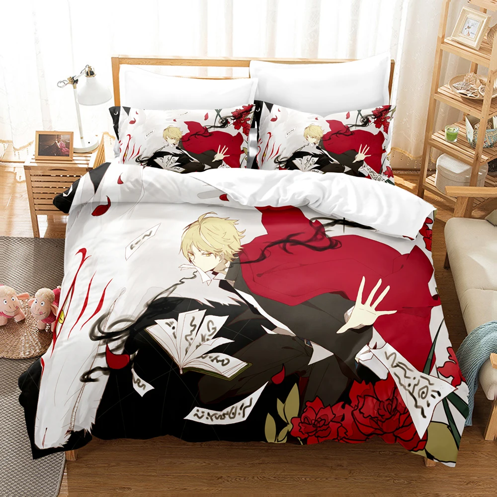 Natsume's Book of Friends Anime 3D Duvet Cover Bedding Set Polyester Pillowcases Quilt Cover Home Decor Gift Twin King Queen
