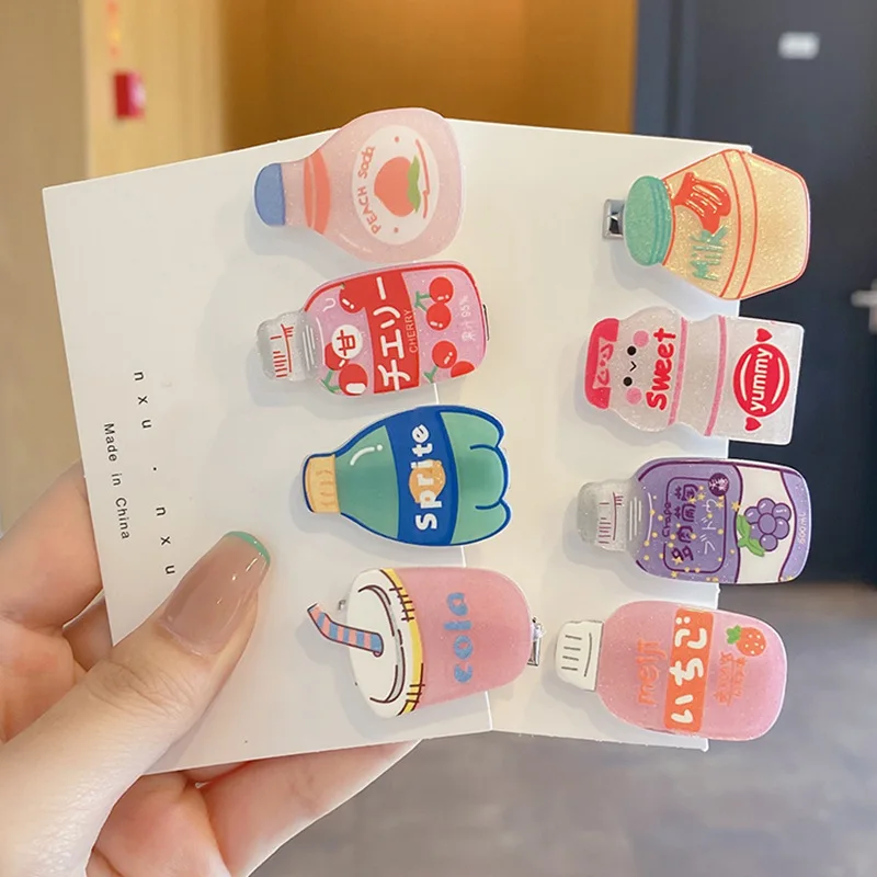 

Beverage Bottle Hairpin Korea Super Girl Headdress Summer Hair Clip