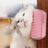 1PC Cat Self Groomer With Catnip Cats Wall Corner Massage Comb Brush Rubs The Face With A Tickling Soft Comb Pet Grooming Supply 1