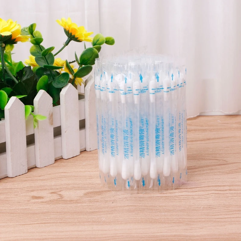 50pcs Disposable Medical Disinfected Cotton Swab Care