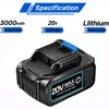 With Charger BL1860 Rechargeable Batteries18V Lithium Ion for Makita 18v Battery BL1840 BL1850 BL1830 BL1860B LXT400 Power tool 3