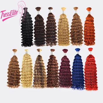12A Human Braiding Hair for Boho Braids Color 613 27 Highlight Deep Wave Bulk Human Hair for Braiding Knotless Wet and Wavy Wigs 1