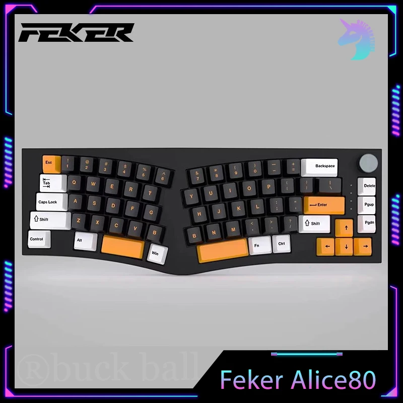 

Feker Alice80 Mechanical Keyboard Kit 3 Mode 2.4g Wireless Bluetooth Keyboards Rgb Kailh Switch Gasket Hot-Swap Gaming Keyboards