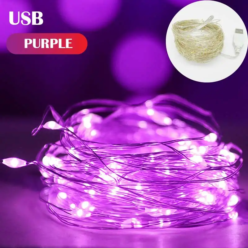thumbnail image 1 of Guirnalda de luces LED de 5 m, 10 m y 20 m para Navidad, Año Nuevo, resistente al agua, con alambre de cobre, para bodas, fiestas, cortinas, 1 of 5