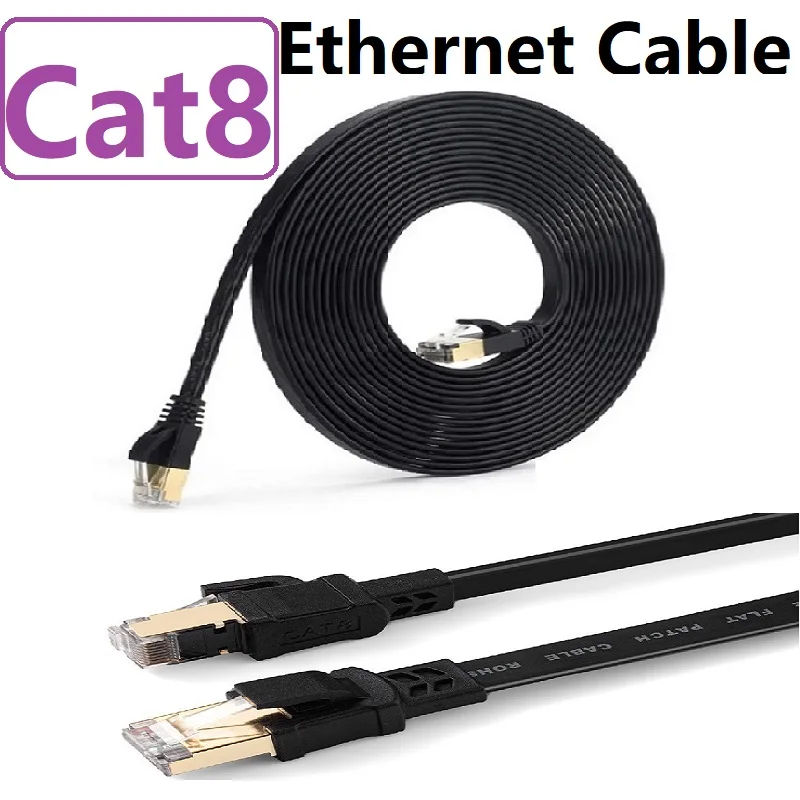 CAT8.1 Ethernet Netzwerkkabel RJ45 SFTP – 2m, 2000 MHz, 40 Gbit/s, Vergoldet
