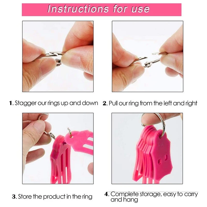 Jelly Roll Sasher Tool 10 Pcs Multi-Sizes Sasher Tool For Quilting Folding Fabric Tape Maker Storage Chain