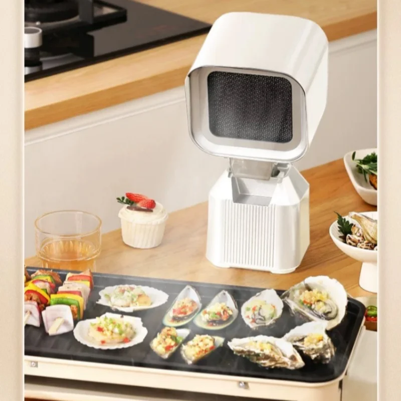 Portable Range Hood 2 Wind Speed 3600rpm Height Adjustable Removable Double Layer Filter Mesh Desktop Kitchen Exhaust Hood Fan