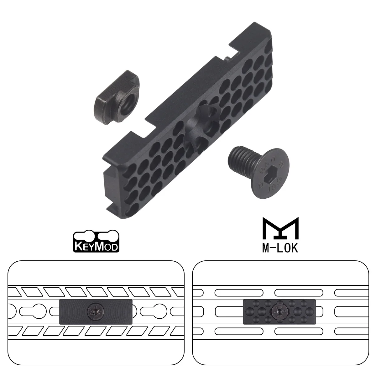 New Aluminum 3 PCS M-LOK Switch Cable Clip Wire Guide System For M300 M600 PEQ Weapon Light Cable Management Picatinny Rail