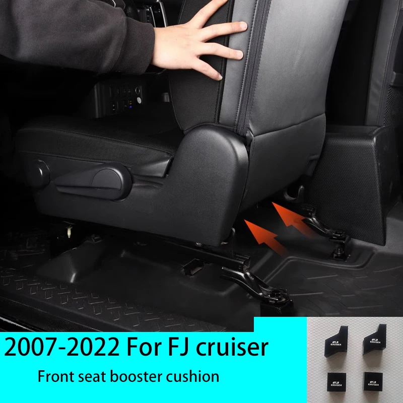 07-22 Toyota FJ 크루저 앞 좌석 알루미늄 합금 높이기 패드 카시트 조절기 좌석 높이기 인테리어 액세서리