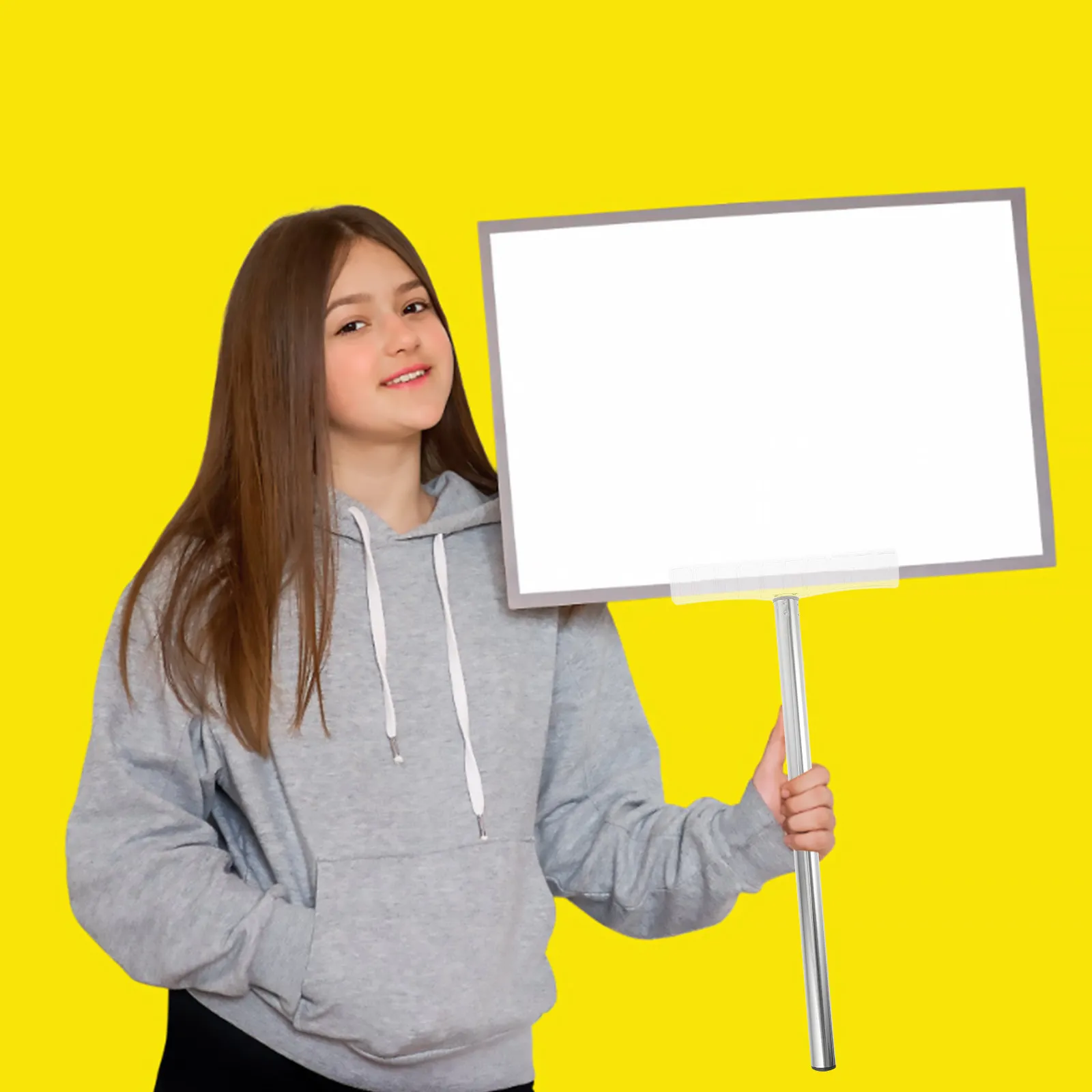 휴대용 표지판 기둥 스테인레스 스틸 40cm 휴대용 디스플레이 스탠드 선거 스포츠 퍼레이드 야외용 홀더