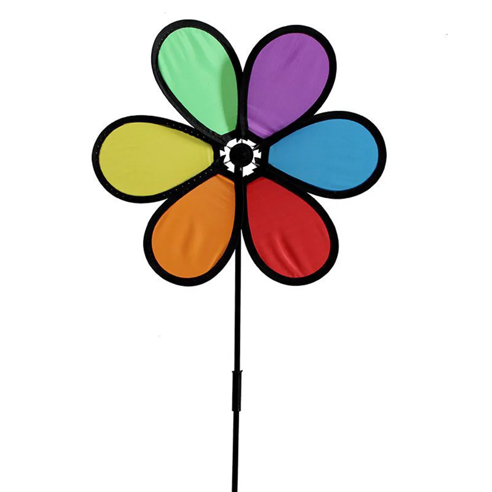 Colorful-Flower-Pinwheel-For-Home-Garden-Yard-Patio-Outdoor-Decoration-Kids-Toy-Spinner-Wind-Automatic-Rotation.jpeg Színes Virágcsillapító Otthoni Kerti Udvari Terasz Kültéri Dekoráció Gyerekek Játék Fonó Szél Automatikus Forgó Szélmalom - Image 6