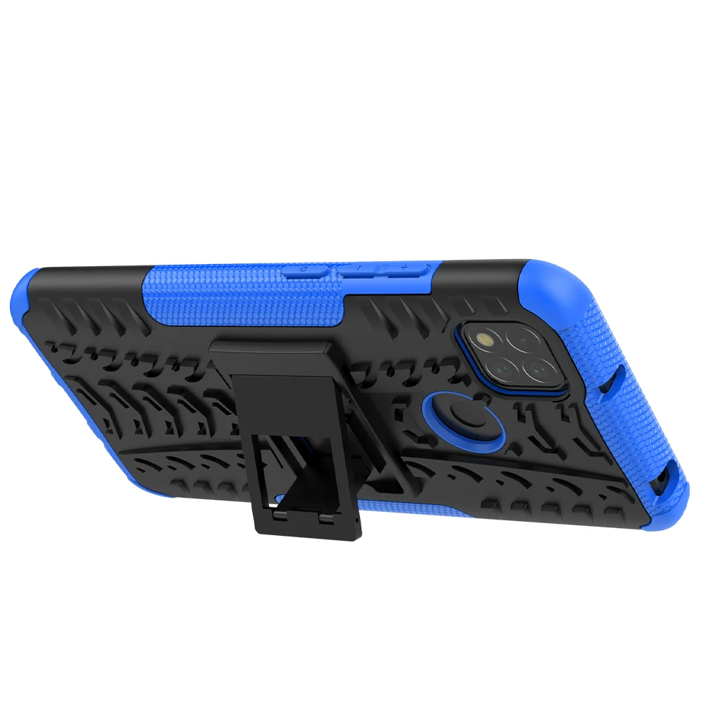 Für Xiaomi Redmi 9C Fall Abdeckung Rüstung Ständer Halter Robuste Silikon Stoßfest Stoßstange Fall für Xiaomi Redmi 9C für Redmi 9_voghion.com