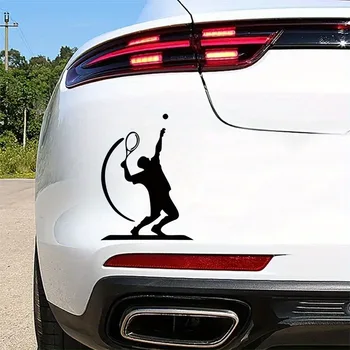 Adesivi per auto a tema tennis, creativi in vinile, per carrozzeria e finestrini, decorazioni auto