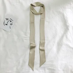 Elegant Silky Satin Hair Scarf & Fashion Accessory (Champagne)