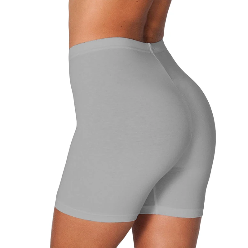 Women's Waist Tummy Control Workout Yoga Shorts Black Compression Athletic Bike Running Shorts Slim Stretch Gym Tights