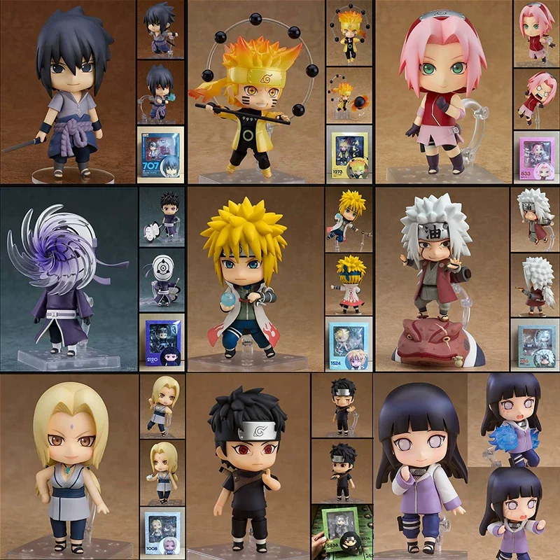 16pcs Nendoroid Naruto Shippuden Q Version Anime Action Figures - Articulated Collectible Toy Set Birthday Gift