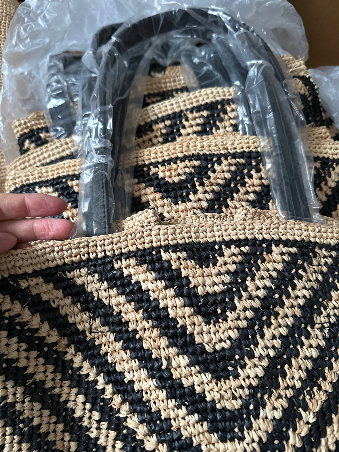 Women's Classic Fashion Lafite Straw Woven Women's Underarm Casual Women's Tote Bag Street Shopping Shoulder Bag