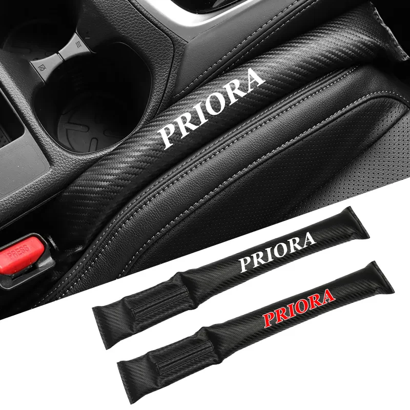

Carbon Fiber Car Interior Seat Gap Plug Filler Pad For lada PRIORA LOGO Car accessories
