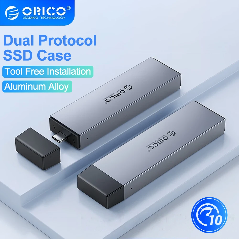 Orico-disco Rígido Externo em Usb a Tipo-c Interface Dupla Suporte para Case Ssd M.2 m2 Nvme Chave m Sata Ngff Chave m & b Disco Rígido Ssd