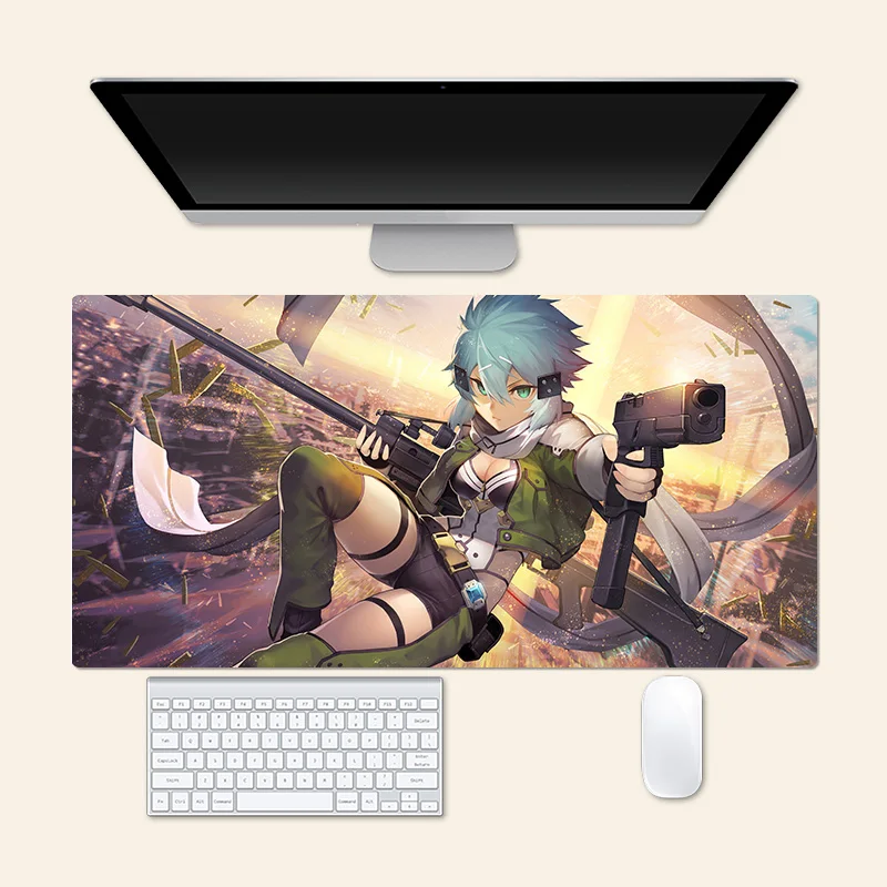 

Large Mouse Pad PlayMat Game Asada Shino Sword Art Online Anime Sexy Creative Desk Gaming Mat Office Mousepad