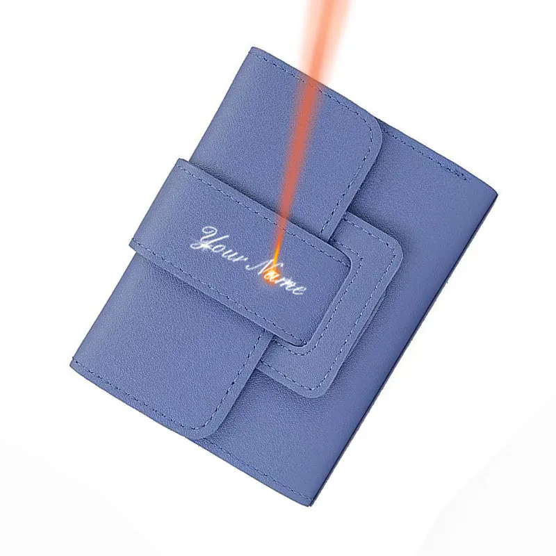 2022 Short Women Wallets Free Name Customized Small Ladies Wallet Female Hasp Cute Quality PU Leather Card Holder Purse |