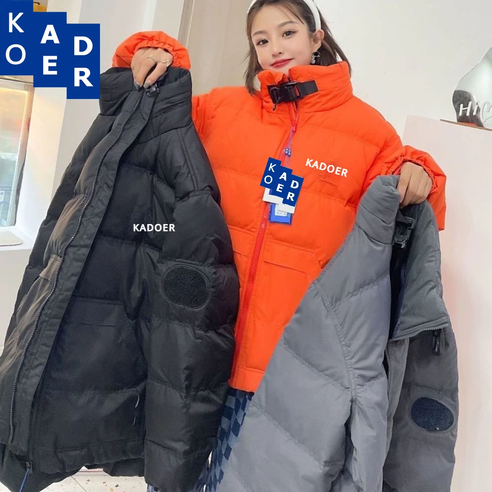 

Down Jacket Y2K New Men and Women Couple Zipper Coat Thickened Niche Design Bread Streetwear Casual Jackets