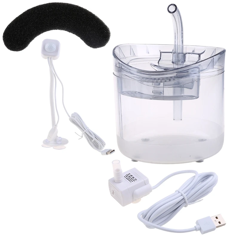 

Pet Dog for Cat Drinking Fountain Automatic Drink Water Bowl 1.5L Drinker Dispenser with Faucet