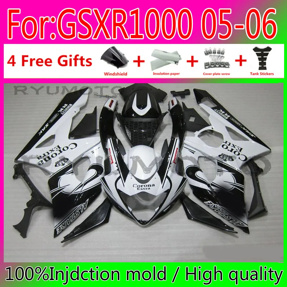 

Обтекатели для кузова мотоцикла из АБС-пластика для Suzuki GSXR1000 2005 2006 K5 GSXR 1000 05 Обтекатели белого и черного цвета