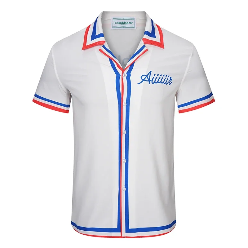 

Summer Surfing Casablanca Fashion Printing Shirts High Quality Men Women Fashion Mens Shirts Hawaiian Shirt