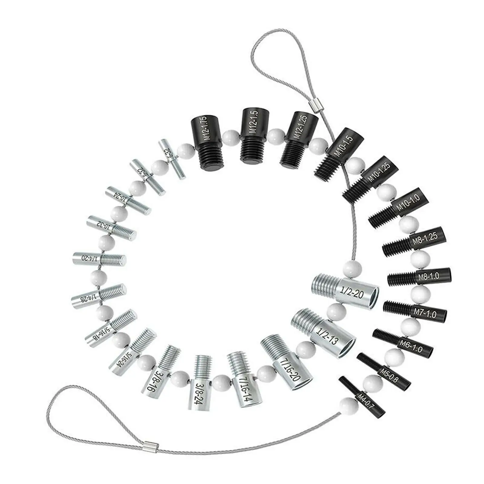 Thread Tester Bolt Nut Screw Thread Checking Checker Inspection 6-32 1/2-20 M12-1.75 M4-0.7 Inch And Metric Measuring Tools