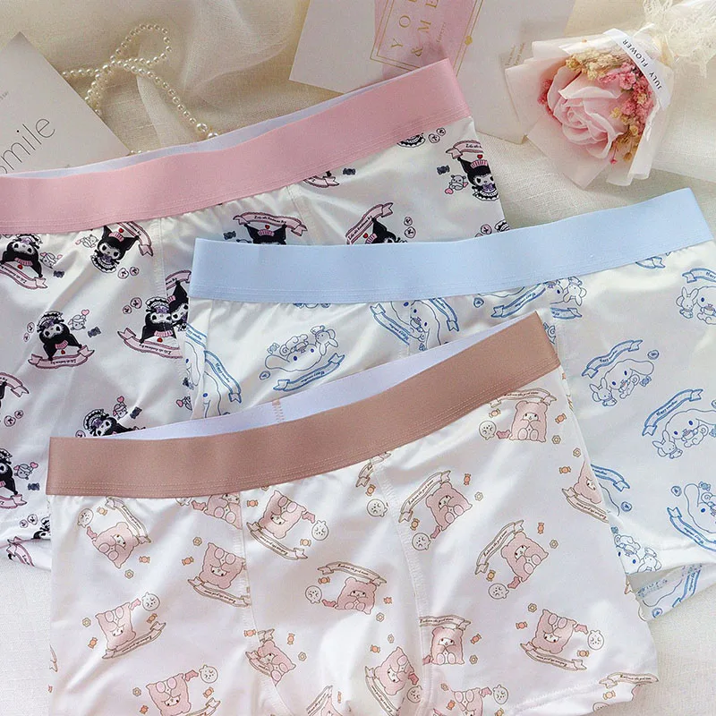 

Sanrio Kawaii Kuromi Cinnamoroll милые Мультяшные мужские боксеры трусы универсальные трендовые подарки для мальчика