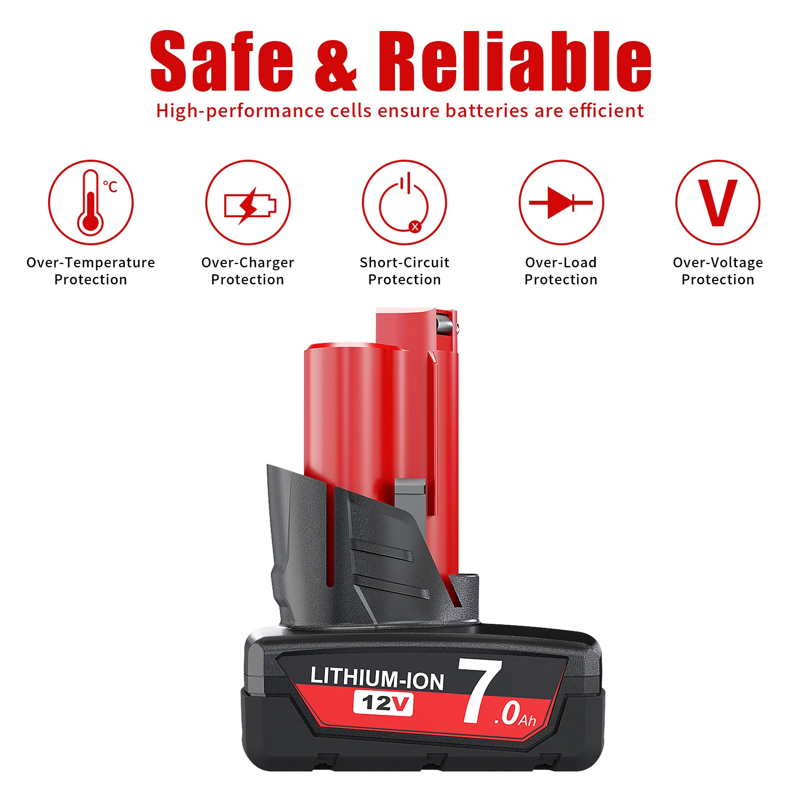 12V Rechargeable Battery 3.0/6.0/9.0mAh For Milwaukee M12 XC 48-11-2410 48-11-2420 48-11-2411 12-Volt Cordless Tools Battery