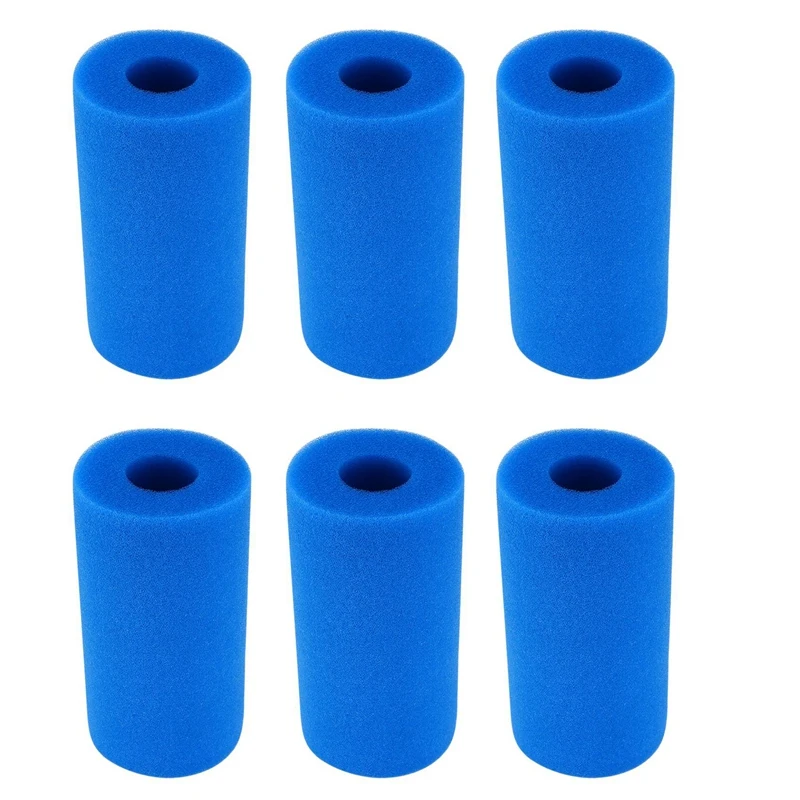 

6X Foam Filter Sponge Reusable Biofoam Cleaner Water Cartridge Sponges For Intex Type A